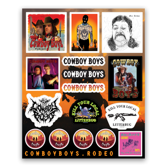 Cowboy Boys Sticker Sheet